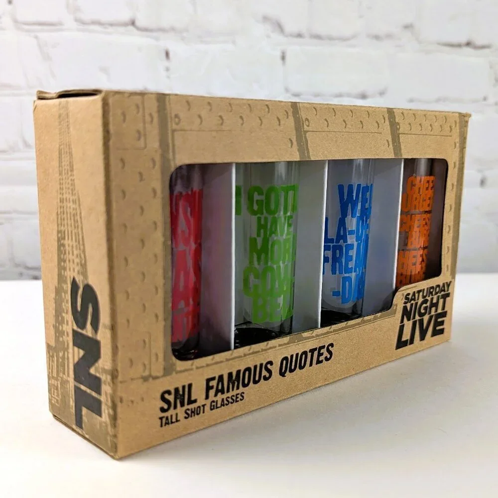 NEW SNL Famous Quotes Tall Shot Glasses